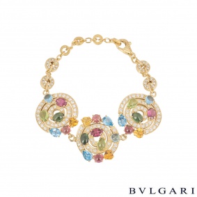 Bvlgari Yellow Gold Diamond And Multi-Gemstone Astrale Bracelet